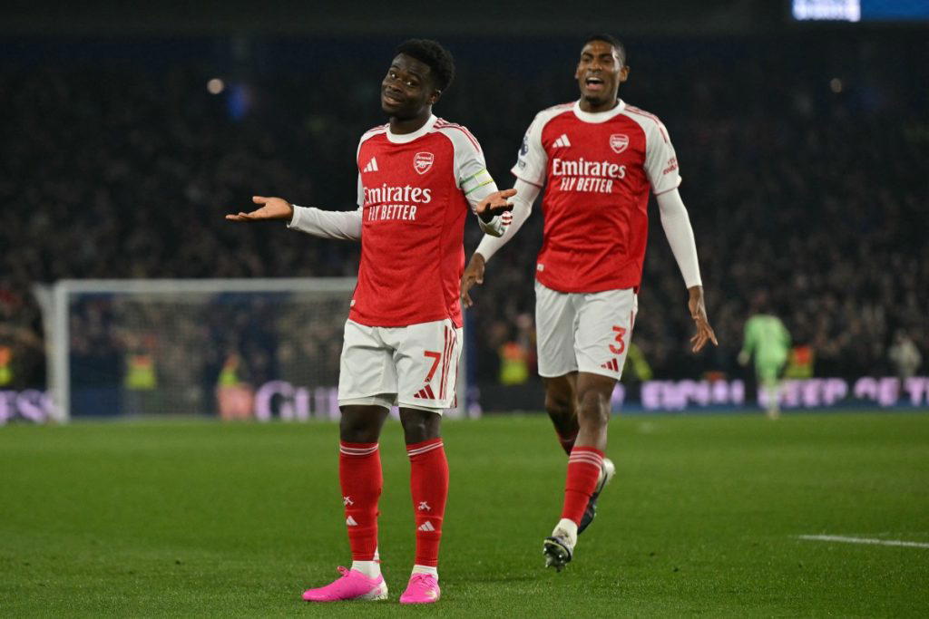 Arsenal extend lead in title race after Saka sinks Brighton