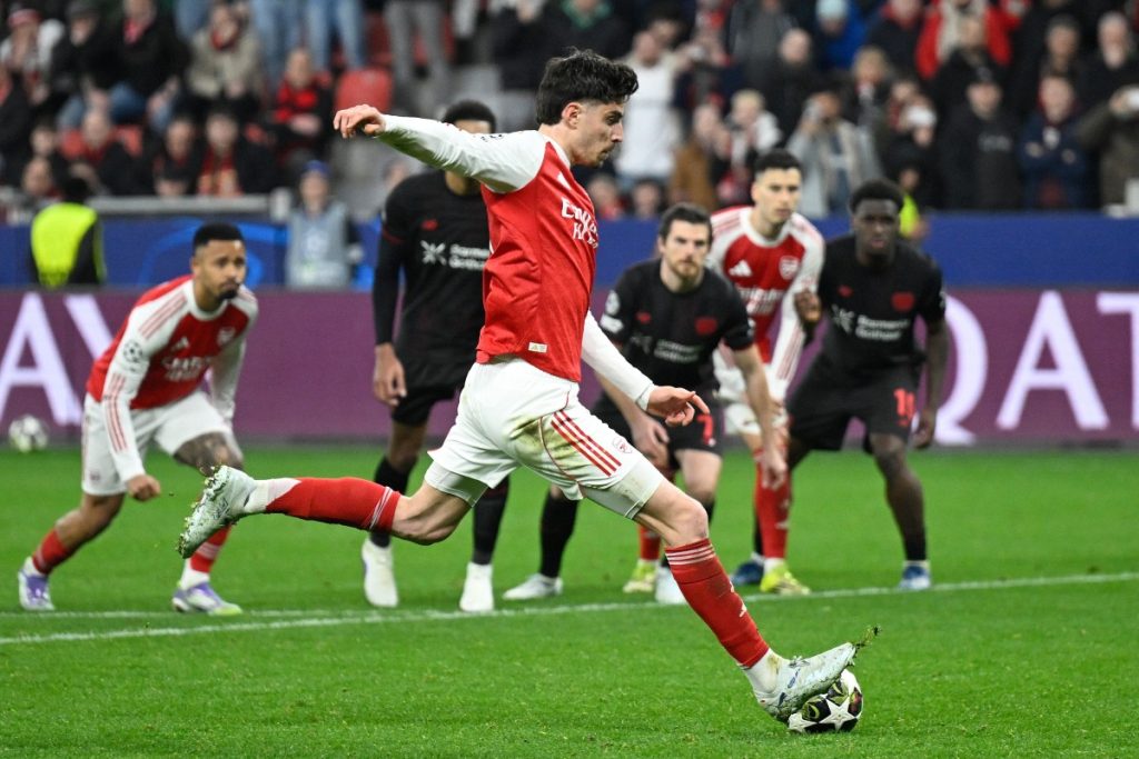 Late Havertz penalty snatches Arsenal draw at Leverkusen