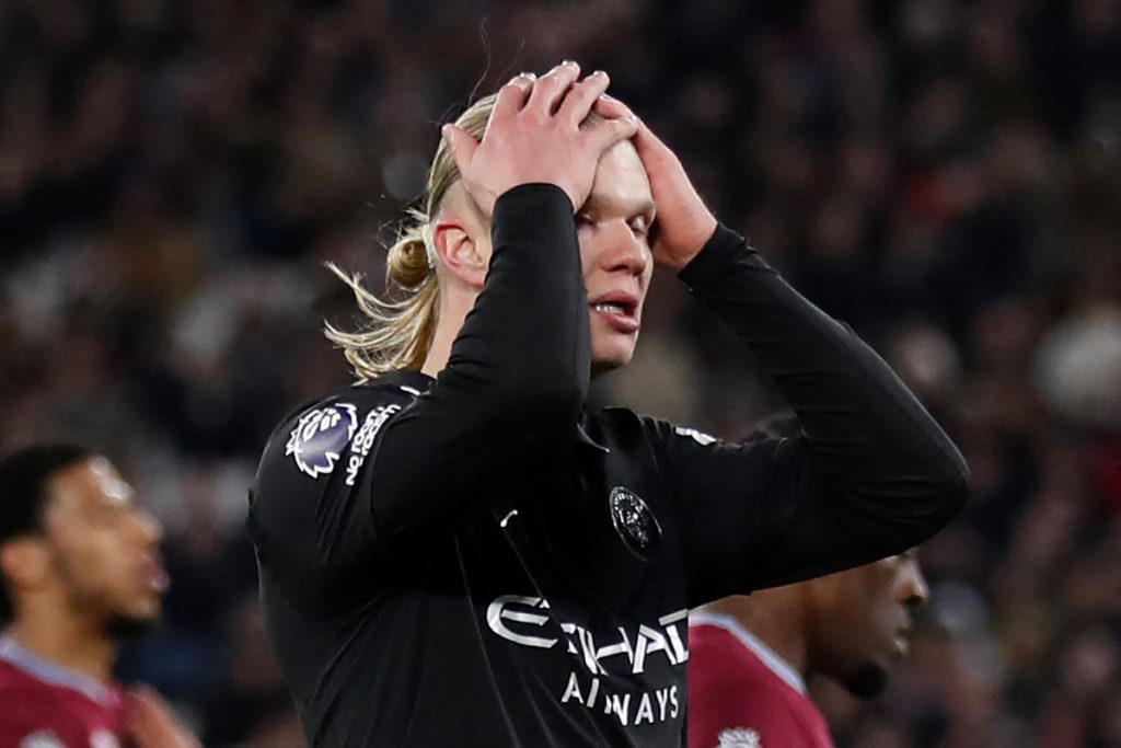 Manchester City's Premier League championship hopes dented by stalemate at West Ham