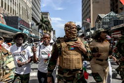 Photos: Police fire teargas as South Africans protest against Nigerians, other foreigners 