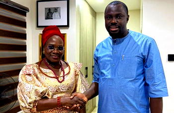 2027: ADC Senatorial Aspirant, Onome Dema meets Uba Michael over aspiration