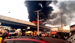 Passengers escape as BRT catches Fire on Mile-12 Bridge in Lagos