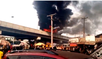 Passengers escape as BRT catches Fire on Mile-12 Bridge in Lagos
