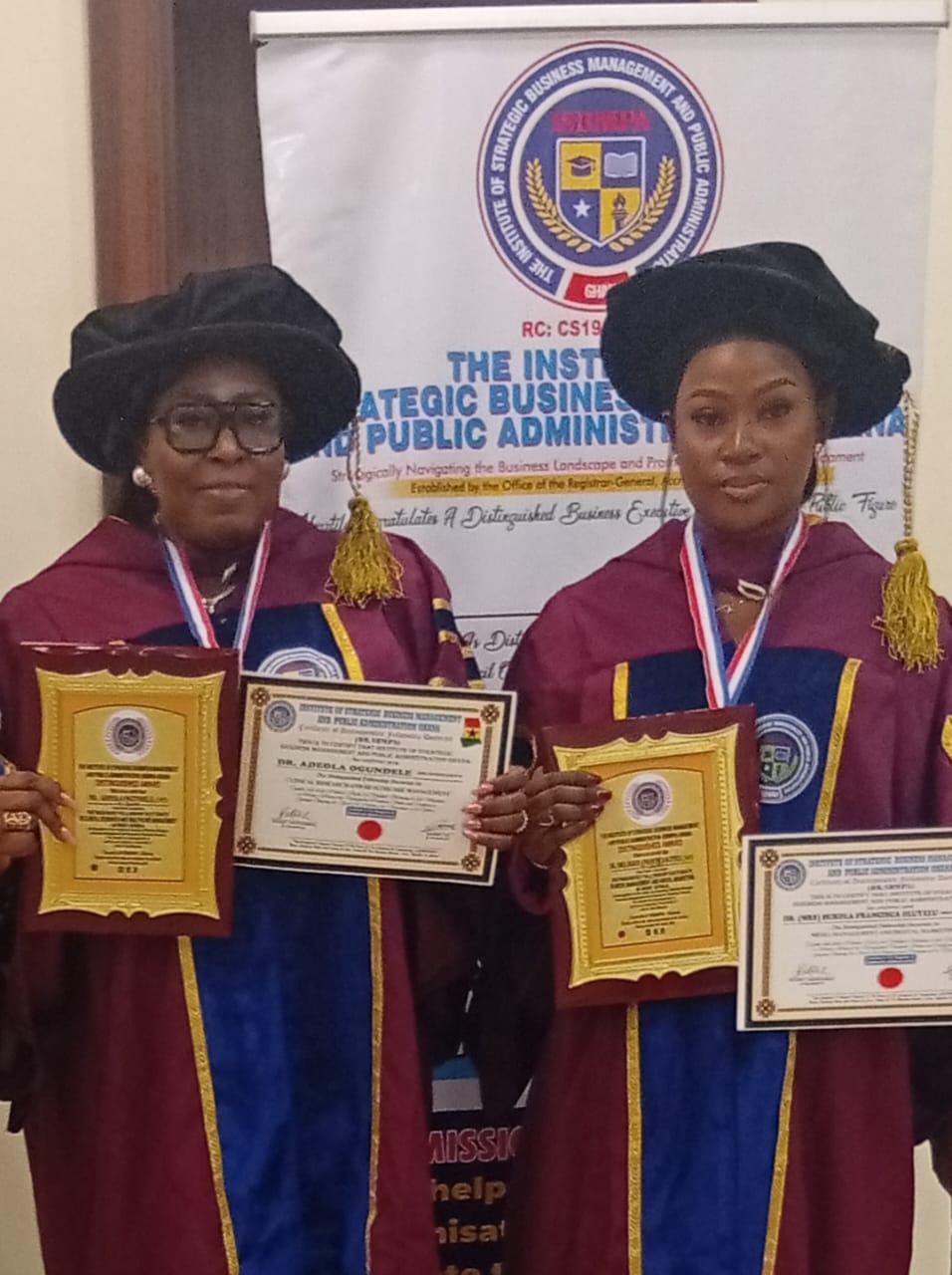 ISBMPA confers doctorates on clinical researcher Ogundele, digital marketing expert Oluyelu