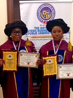 ISBMPA confers doctorates on clinical researcher Ogundele, digital marketing expert Oluyelu