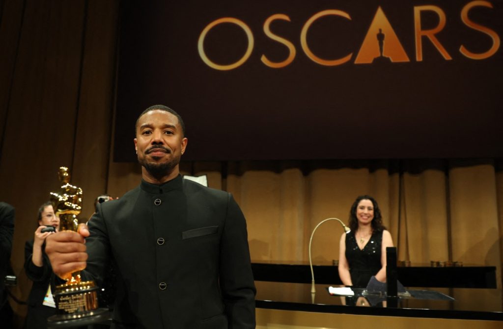Michael B. Jordan pays emotional tribute after winning first Oscar with Sinners