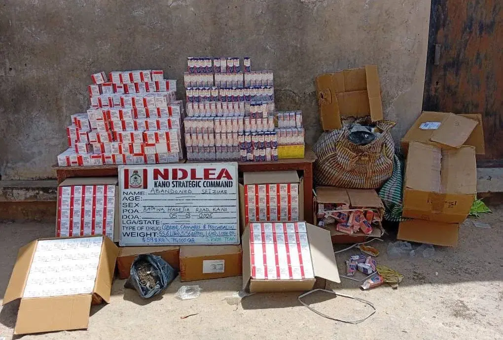 Kano NDLEA intercepts 75,000 pregabalin capsules, 556 bottles of codeine syrup 