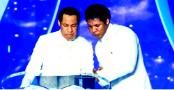 Pastor Daysman Oyakhilome ministers healing to Edo Rep at crusade