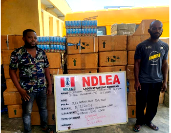 NDLEA foils shipment of opioids, meth hidden in carton walls, winter jackets