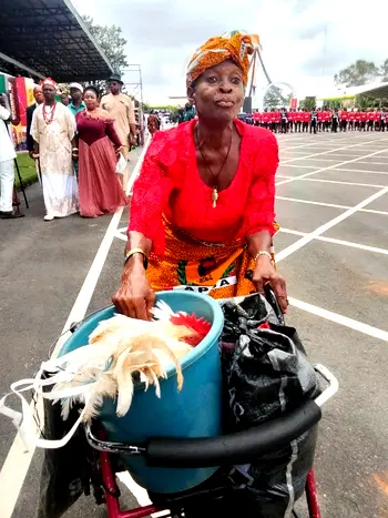 74-year-old woman offers Soludo fowl as inauguration gift