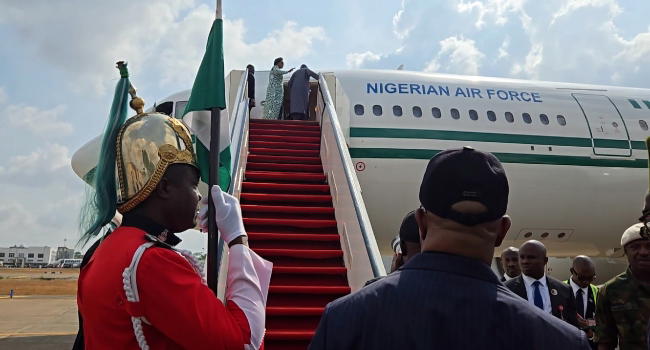 Tinubu, wife depart Abuja for UK state visit
