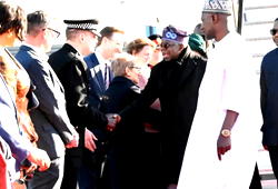 Photos: Tinubu arrives UK on state visit