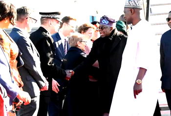 Photos: Tinubu arrives UK on state visit
