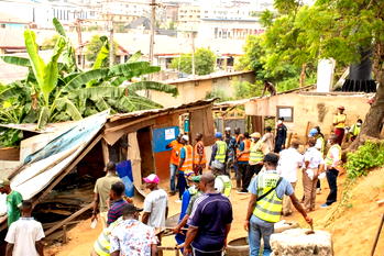 Ikeja LG demolishes criminal hideouts, recovers guns and weapons