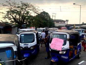 Calabar tricycle operators protest high ticket rates