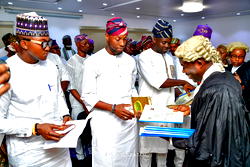 Ajeromi-Ifelodun LG swears in scribe, supervisors, advisers