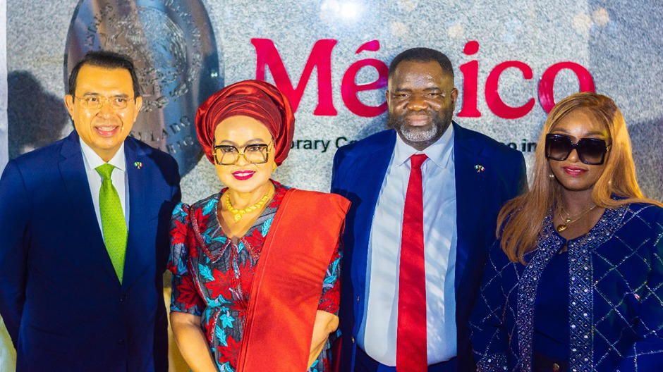 From left: His Excellency, Alfredo Miranda, Ambassador of Mexico to Nigeria; Barrister 'Bimbola Salu-Hundeyin, Secretary to the State Government, Lagos State, representing His Excellency, Governor Babajide Sanwo-Olu of Lagos State; and 'Biodun Otunola, Honorary Consul of Mexico, during the inauguration of the Honorary Consul of Mexico in Lagos, held on Monday, 9 March 2026, in Lagos.