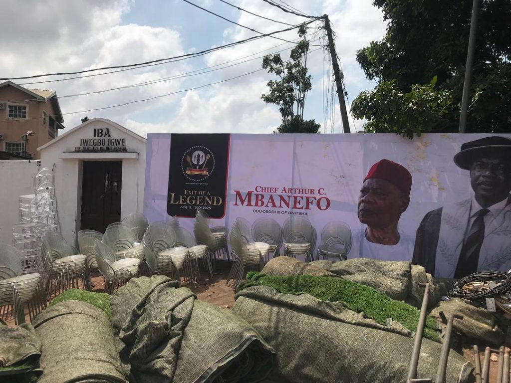 Photos: Onitsha prepares for burial of former UN envoy, Chief Arthur Mbanefo