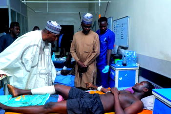 Maiduguri Blasts: Zulum vows to pay victims’ medical bills, cuts short Saudi trip
