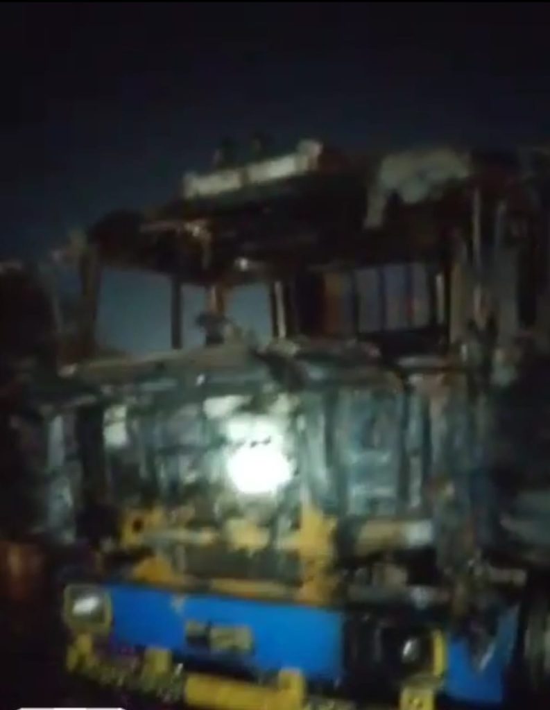 Driver escapes death as fire guts truck along Otedola Bridge in Lagos