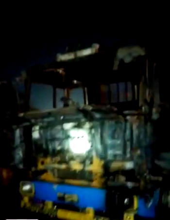 Driver escapes death as fire guts truck along Otedola Bridge in Lagos