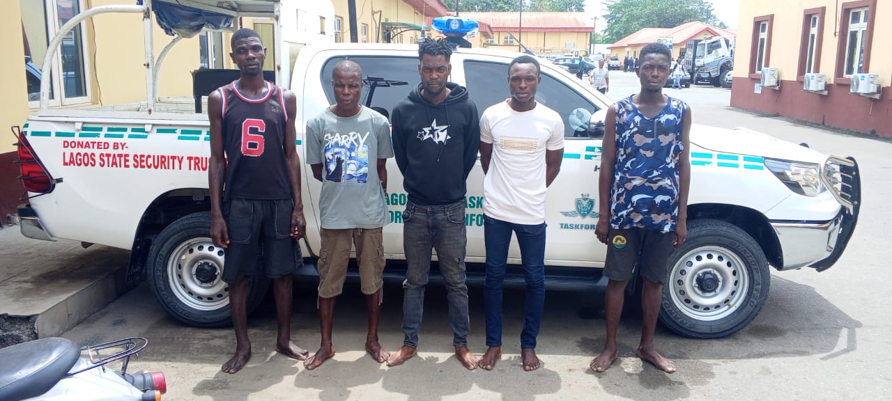Crackdown: Lagos taskforce nabs five ‘Omotaku’ over motorist extortion