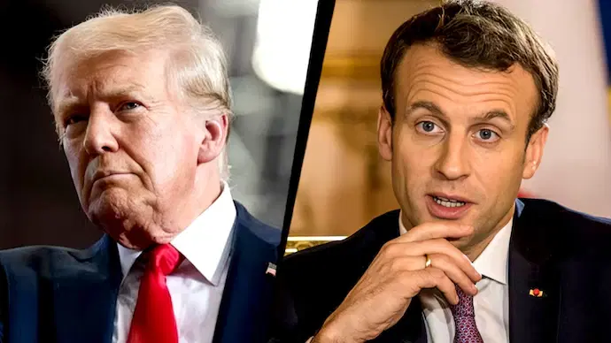 Trump makes fun of Macron, says wife treats him ‘badly’