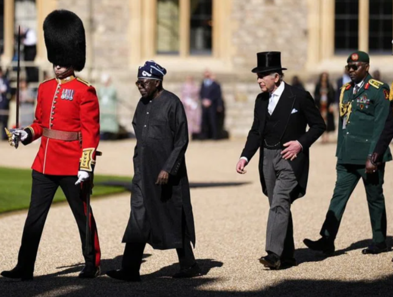 Photos: Tinubu, first lady welcomed by King Charles as UK visit begins