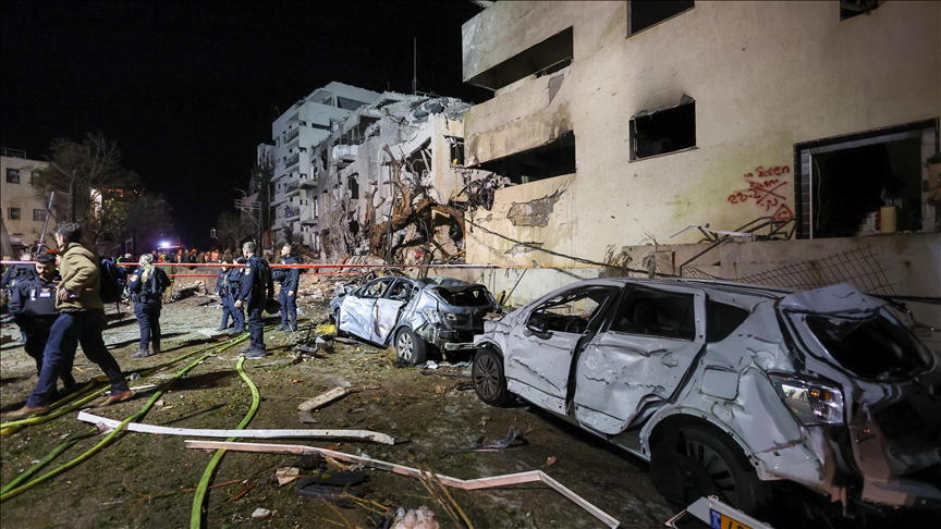 Falling shrapnel kills man in Israel as Iran fires missiles