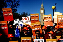 Doctors in England go on strike for 15th time in 3 years