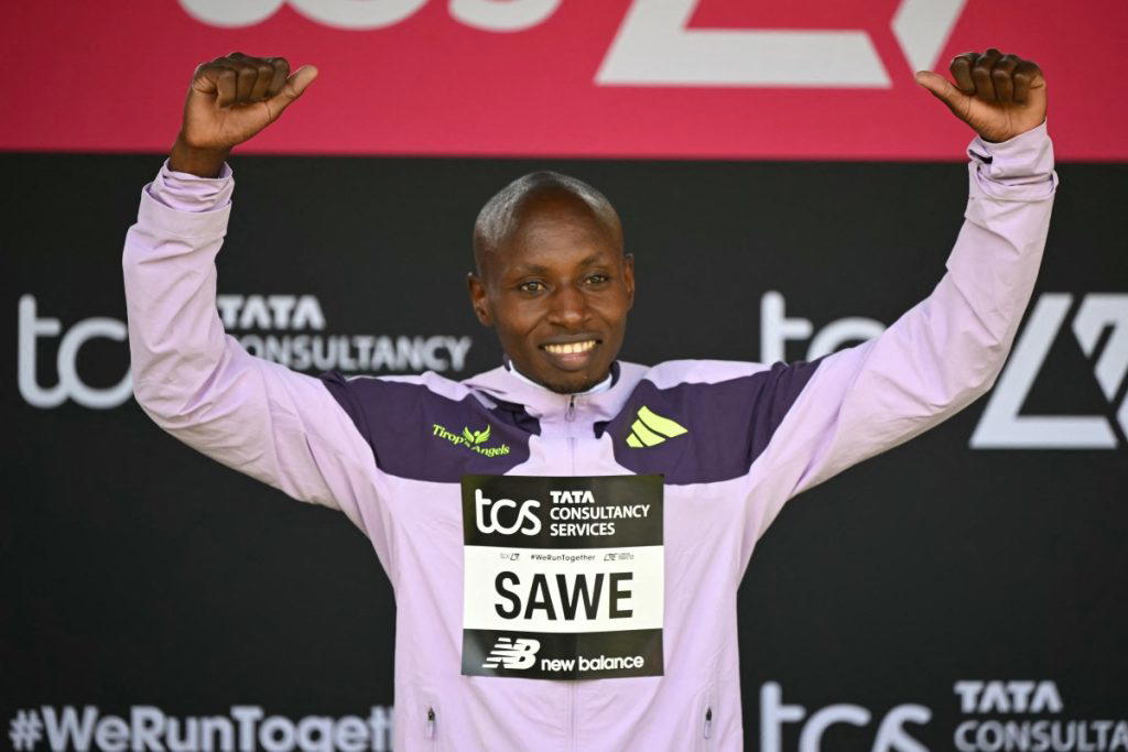 Kenya’s Sabastian Sawe becomes first person to run marathon under two hours