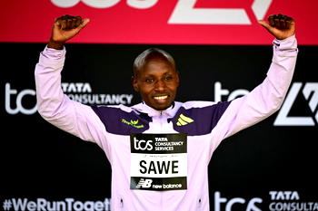 Kenya’s Sabastian Sawe becomes first person to run marathon under two hours