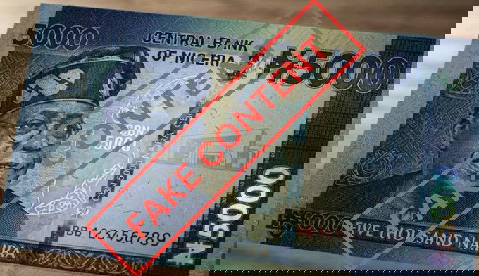 Fake N5,000 note circulating with Tinubu's image is not genuine, says Central Bank