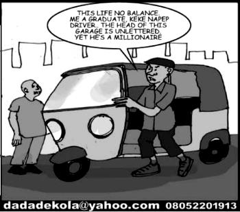 Cartoon: 'School is (not) scam'