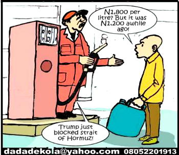 Cartoon: 'Did Trump also block our refineries?'