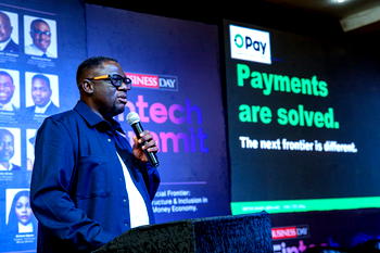 Dotun Daniel Adekunle, COO/CTO, OPay, delivering the Keynote Presentation at the inaugural BusinessDay Fintech Summit 2026 held in Lagos.