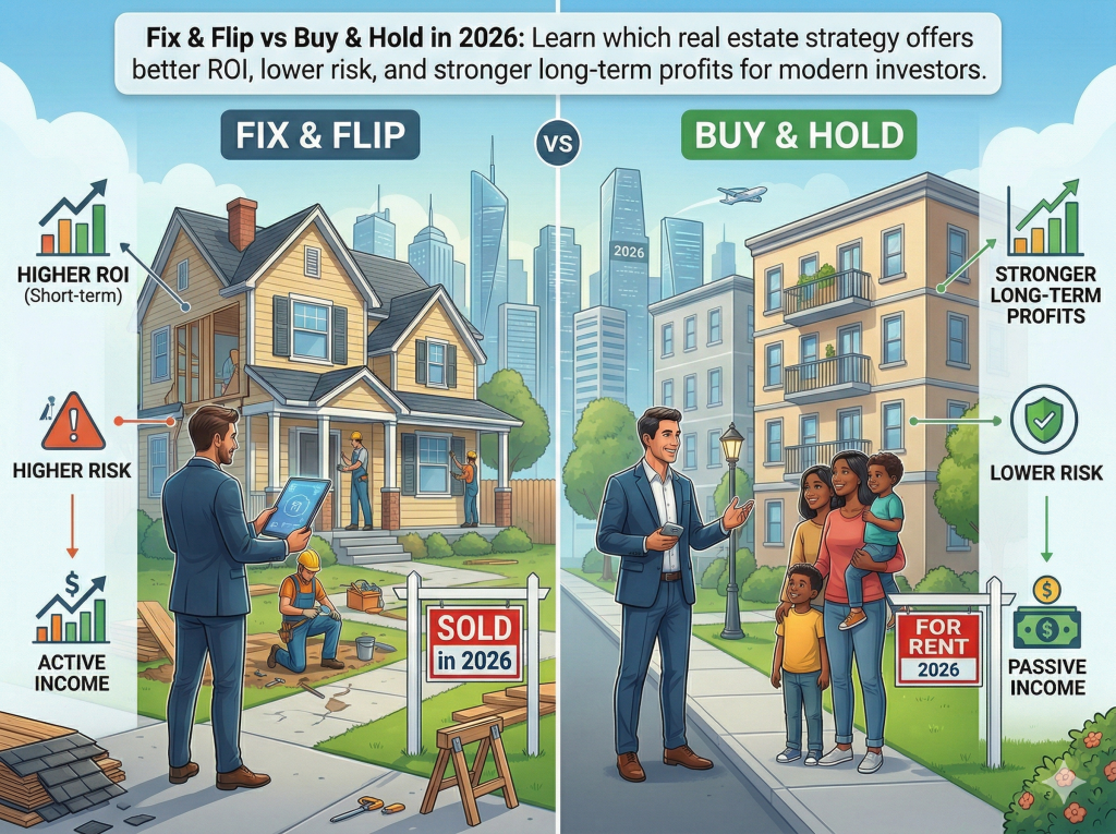 Fix & Flip vs Buy & Hold: Which Real Estate Strategy is Better in 2026?