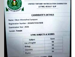 JAMB debunks viral 394 UTME result of Cross River candidate as fake