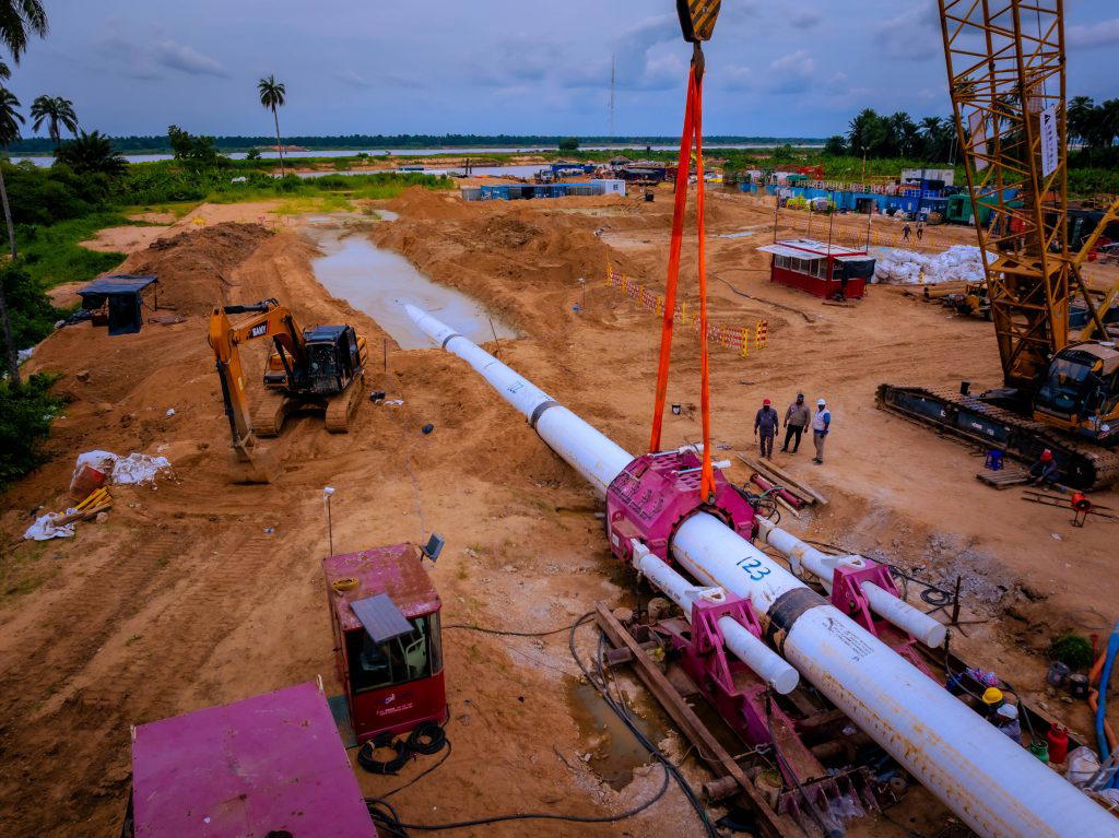 Photos: NNPC OB3 gas pipeline crosses River Niger