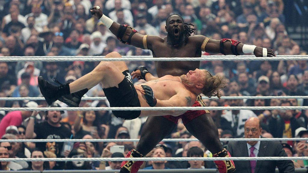Newcomer Oba Femi Stuns Wrestling Fans with Quick Upset of Brock Lesnar in Impressive WWE Premiere