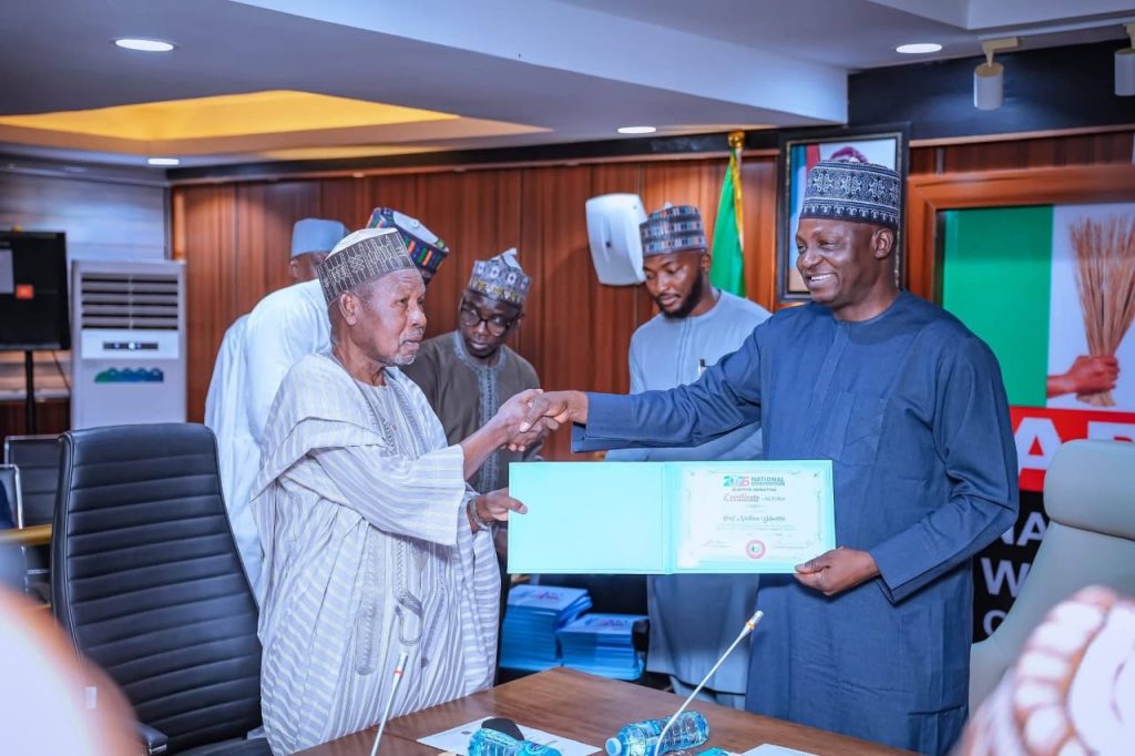 Masari presents return certificate to Yilwatda, new APC NWC