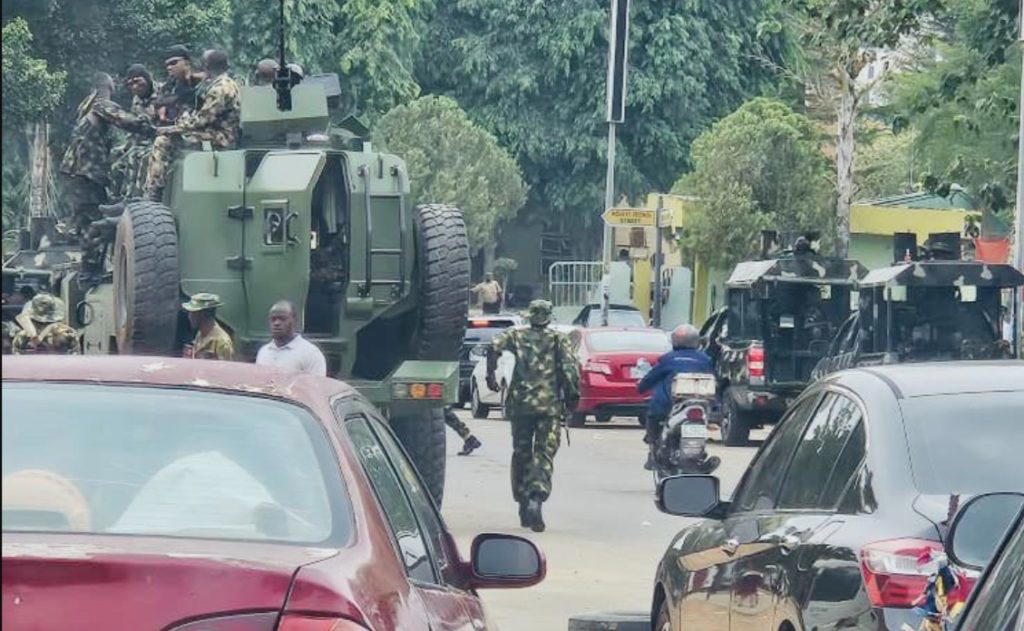 ADC faults FG for deploying armoured vehicles to INEC headquarters