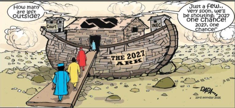 Cartoon: After 2027 elections flood, where will this ark land?