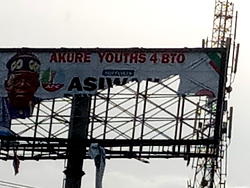 Akure youths condemn destruction of Tinubu’s campaign billboards