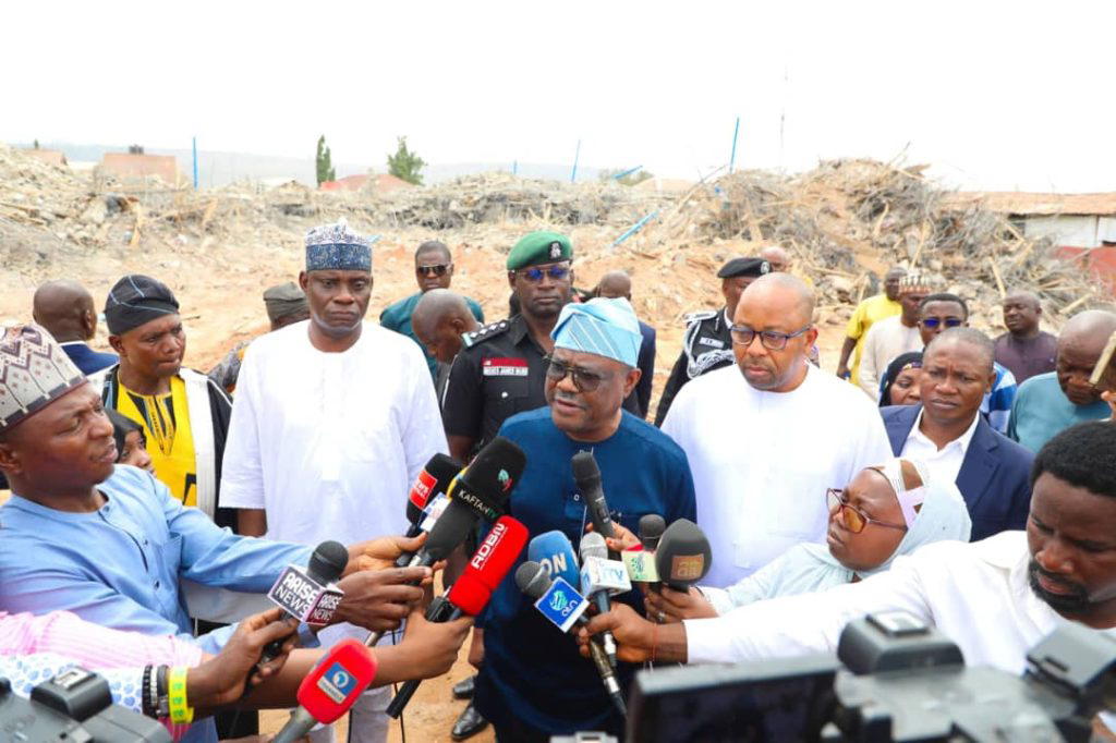 Wike orders developer’s arrest, land forfeiture following Abuja building collapse