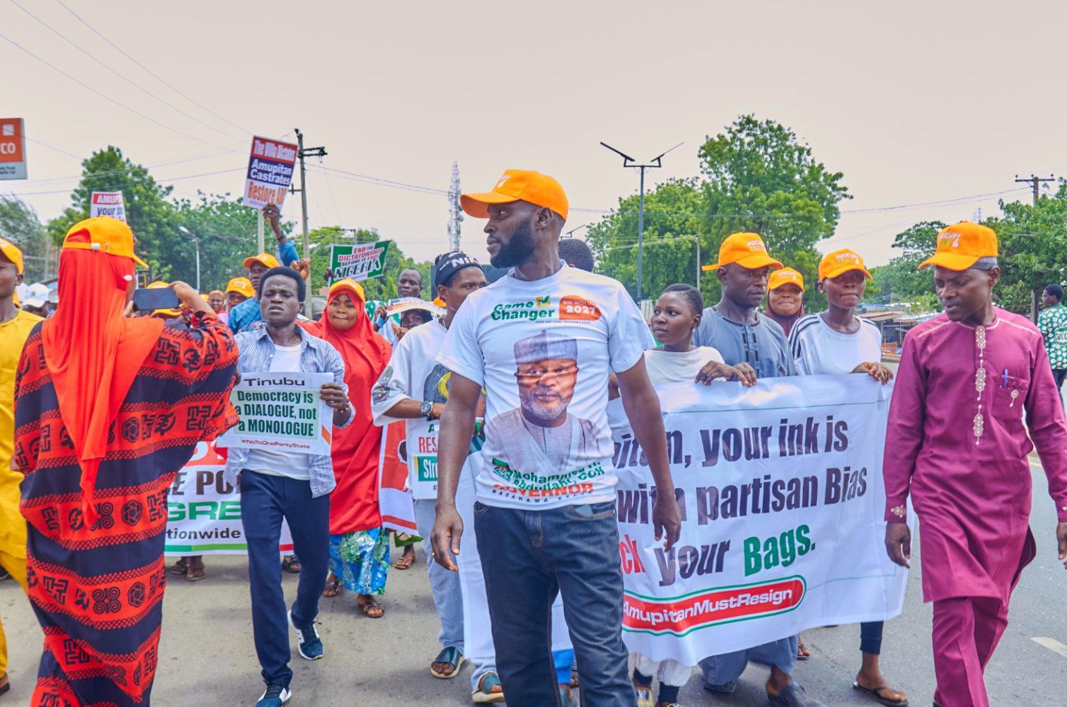 ADC Nasarawa protests at INEC office, demands Amupitan’s resignation