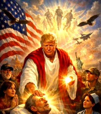 Trump depicts self as Christ with AI-generated image