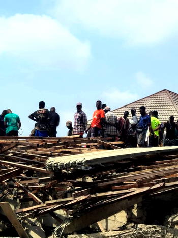 Photos: Five dead, 11 hospitalised as 3-storey building collapses in Abuja