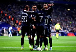 Vinicius brace delays Barca title as Real Madrid down Espanyol