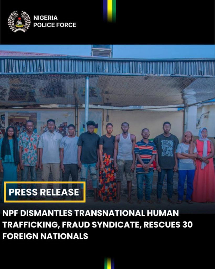 Police bust human trafficking syndicate in FCT, rescue 30 foreigners